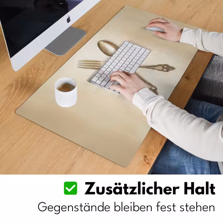 Beige - Vintage - Bestek Muismat XXL klein -ysfeer3_duits