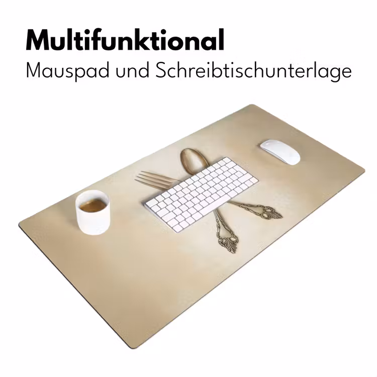 Beige - Vintage - Bestek Muismat XXL klein -ysfeer4_duits