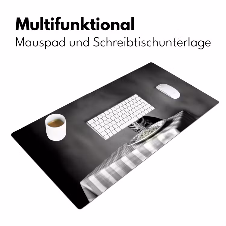 Bengaal - Kat - Tafelkleed - Zwart - Wit - Dier Muismat XXL klein -ysfeer4_duits
