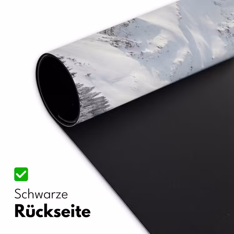 Berg - Sneeuw - Winter - Natuur - Wit Muismat XXL klein -ysfeer2_duits