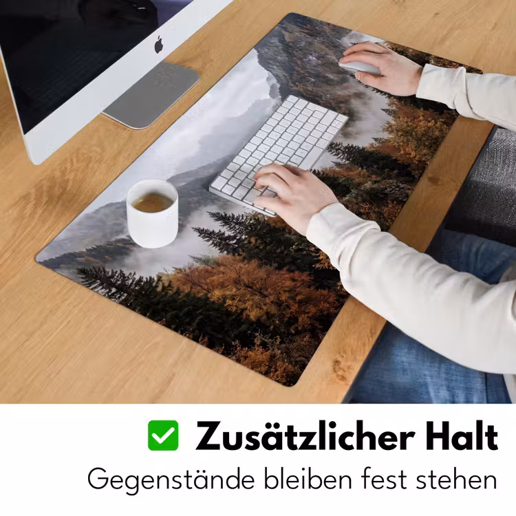 Bergen - Vallei - Mist - Herfst - Natuur Muismat XXL klein -ysfeer3_duits