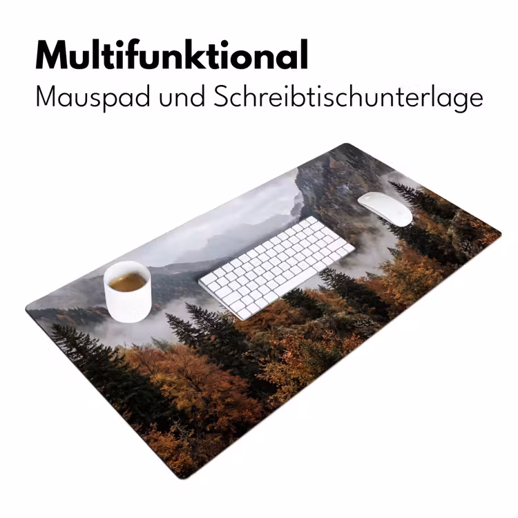 Bergen - Vallei - Mist - Herfst - Natuur Muismat XXL klein -ysfeer4_duits