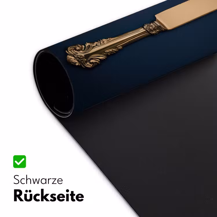 Bestek - Donkerblauw - Goud Muismat XXL klein -ysfeer2_duits