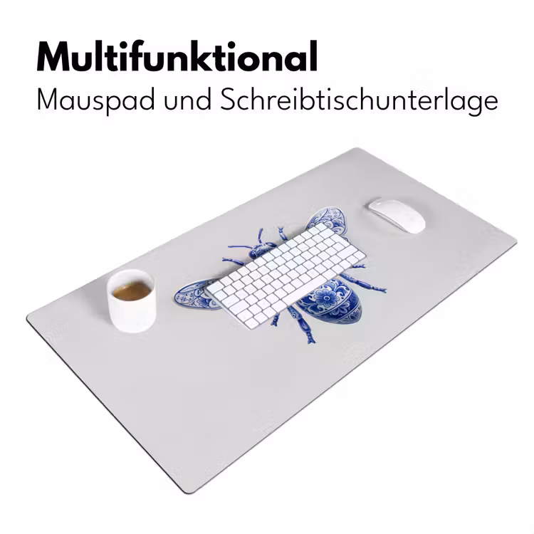 Bij - Modern - Delfts - Blauw Muismat XXL klein -ysfeer4_duits