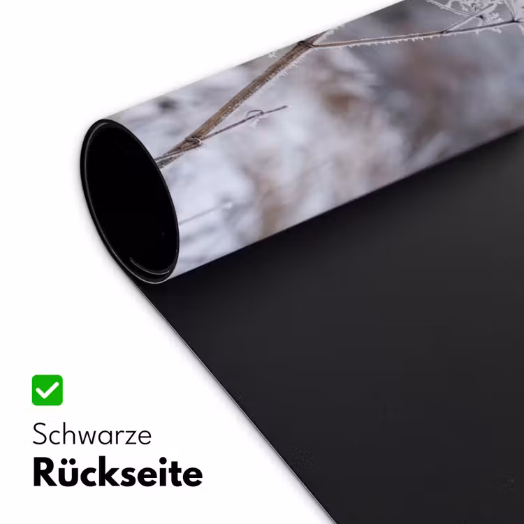Schermbloem - Rijp - Kristallen - Winter - Delicaat Muismat XXL klein -ysfeer2_duits