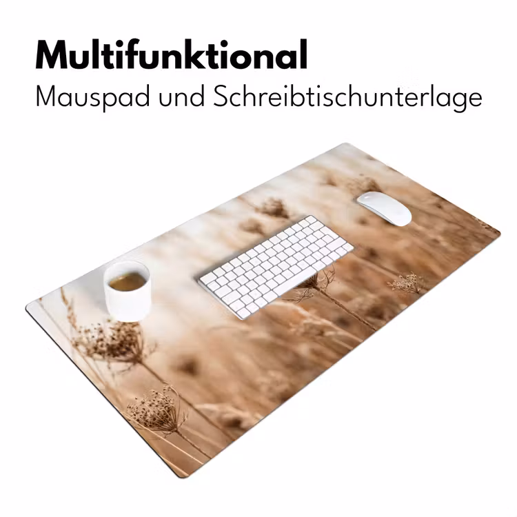 Schermbloem - Droogbloem - Winter - Beige - Minimalistisch Muismat XXL klein -ysfeer4_duits