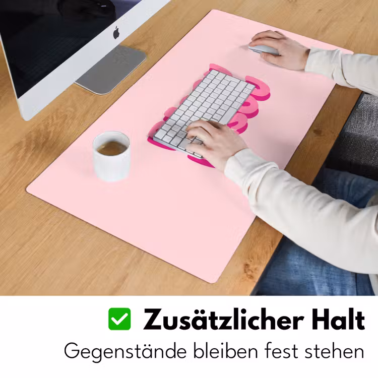 Bisou - Roze - Dikke letters Muismat XXL klein -ysfeer3_duits