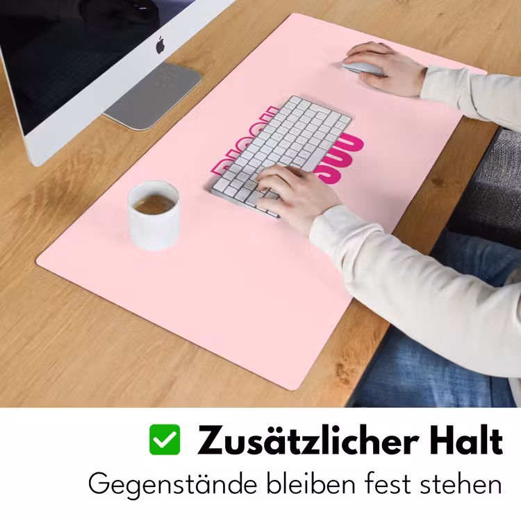 Bisou - Roze - Minimalistisch Muismat XXL klein -ysfeer3_duits