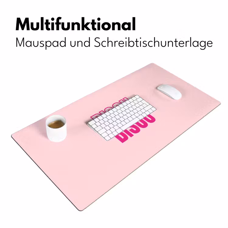 Bisou - Roze - Minimalistisch Muismat XXL klein -ysfeer4_duits