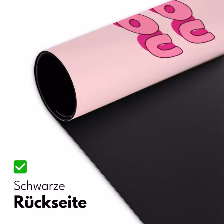 Bisou - Roze - Schaduw Muismat XXL klein -ysfeer2_duits