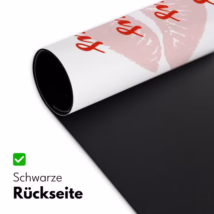 Bisous - Lip - Wit - Rood Muismat XXL klein -ysfeer2_duits