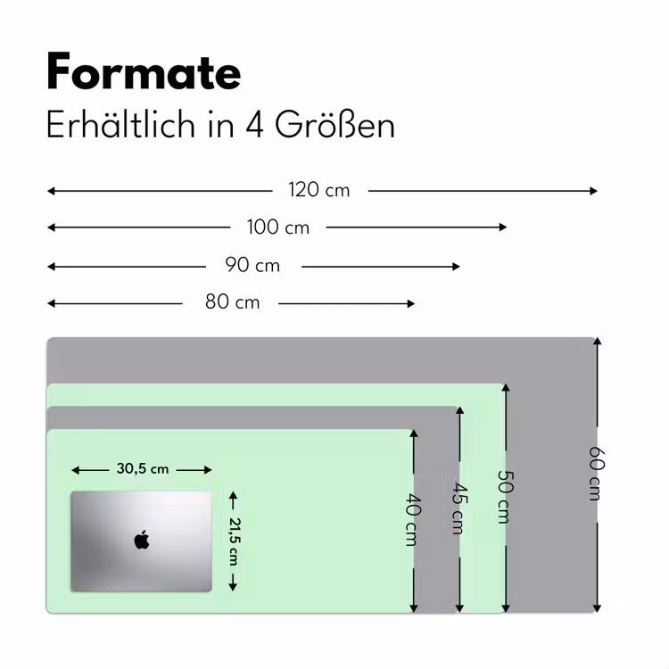 Pale - Mint - Groen Muismat XXL klein 681 -ysfeer5_duits