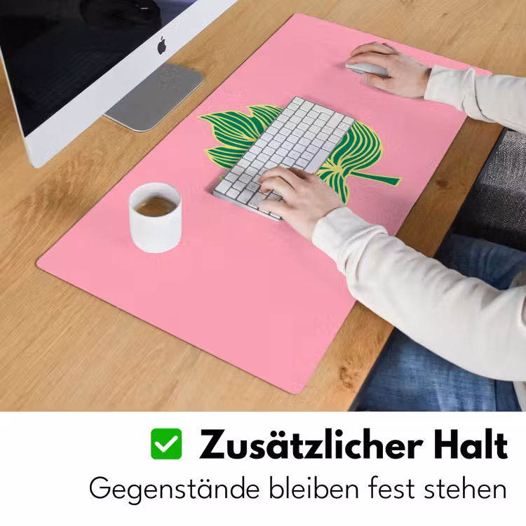 Blad - Groen - Illustratie - Minimalistisch Muismat XXL klein -ysfeer3_duits
