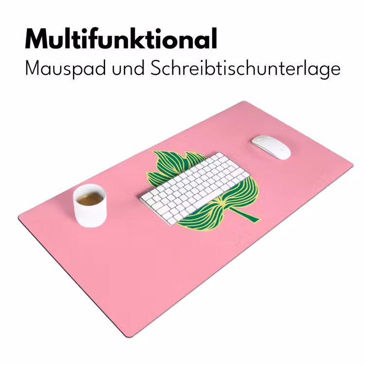 Blad - Groen - Illustratie - Minimalistisch Muismat XXL klein -ysfeer4_duits