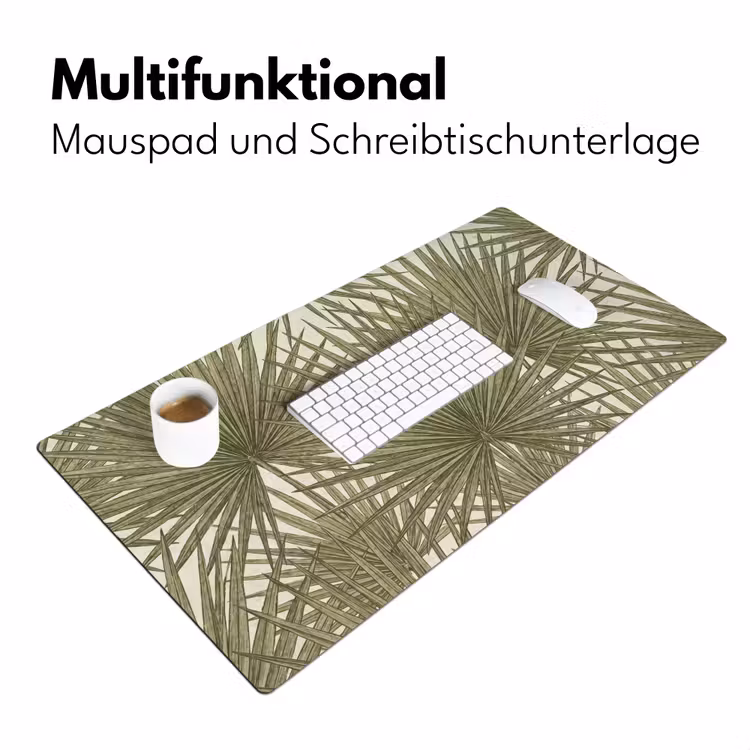 Blad - Tropisch - Patroon - Natuur - Groen Muismat XXL klein -ysfeer4_duits