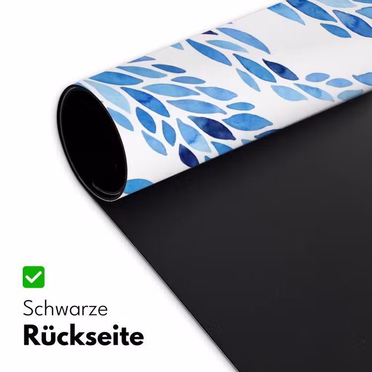 Bladeren - Aquarel - Patroon - Modern - Blauw Muismat XXL klein -ysfeer2_duits