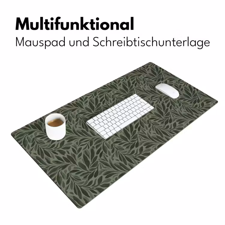 Bladeren - Organisch - Groen Muismat XXL klein 681 -ysfeer4_duits