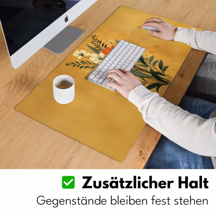 Bladeren - Boeket - Bloemen - Geel Muismat XXL klein -ysfeer3_duits