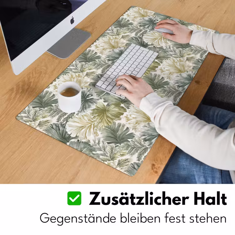 Bladeren - Botanisch - Groen Muismat XXL klein 681 -ysfeer3_duits