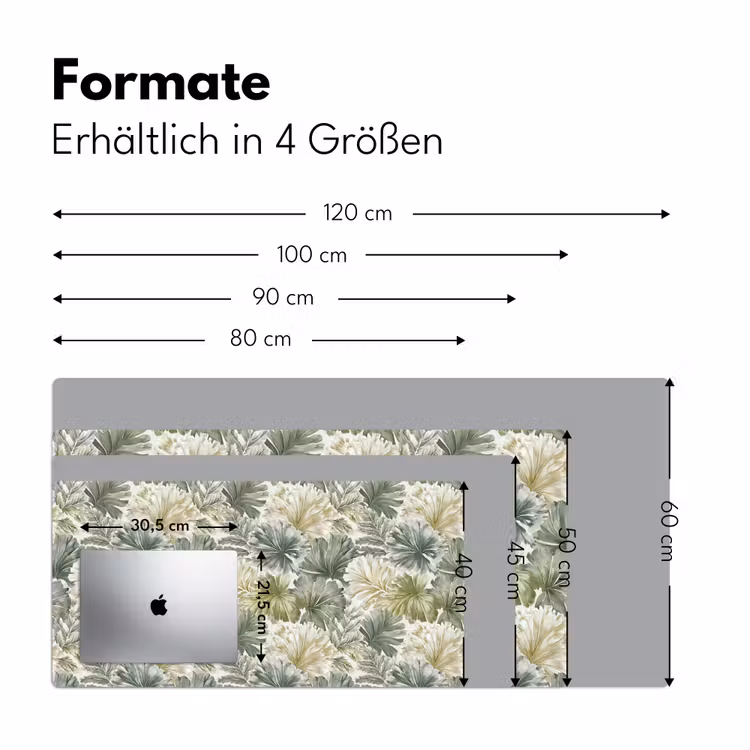 Bladeren - Botanisch - Groen Muismat XXL klein 681 -ysfeer5_duits