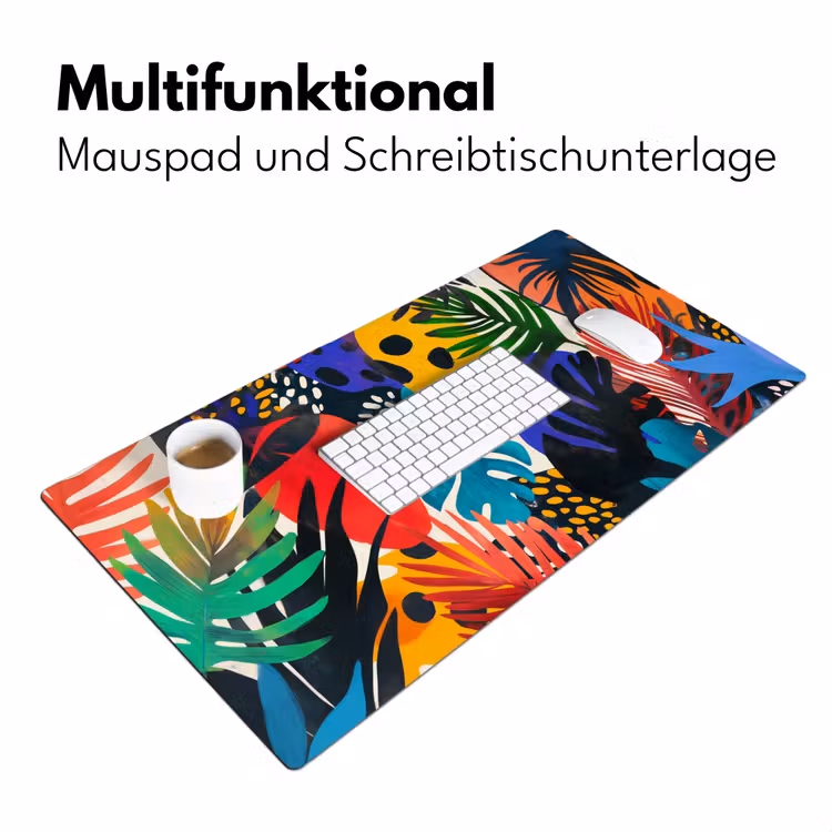 Bladeren - Vormen - Abstract - Kleurrijk Muismat XXL klein -ysfeer4_duits