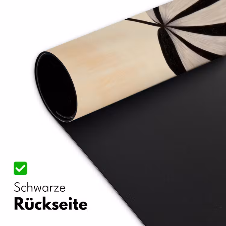 Bladeren - Gestreept - Stengel - Beige Muismat XXL klein -ysfeer2_duits