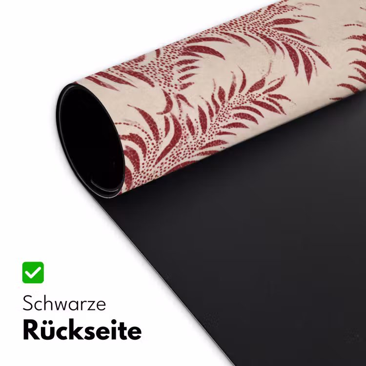 Bladeren - Linnen - Rood Muismat XXL klein 681 -ysfeer2_duits
