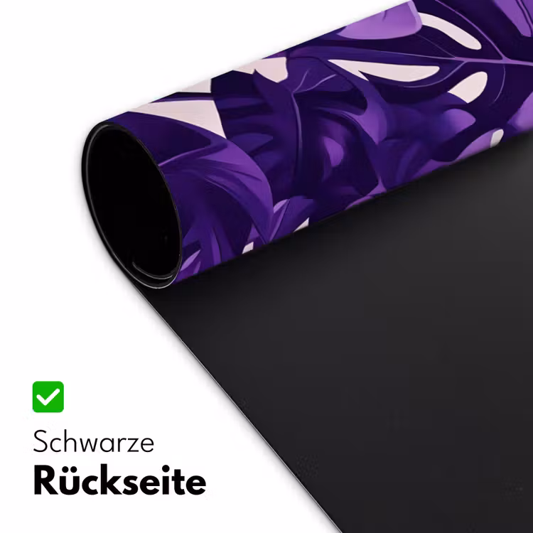 Bladeren - Paars - Tropisch - Abstract Muismat XXL klein -ysfeer2_duits