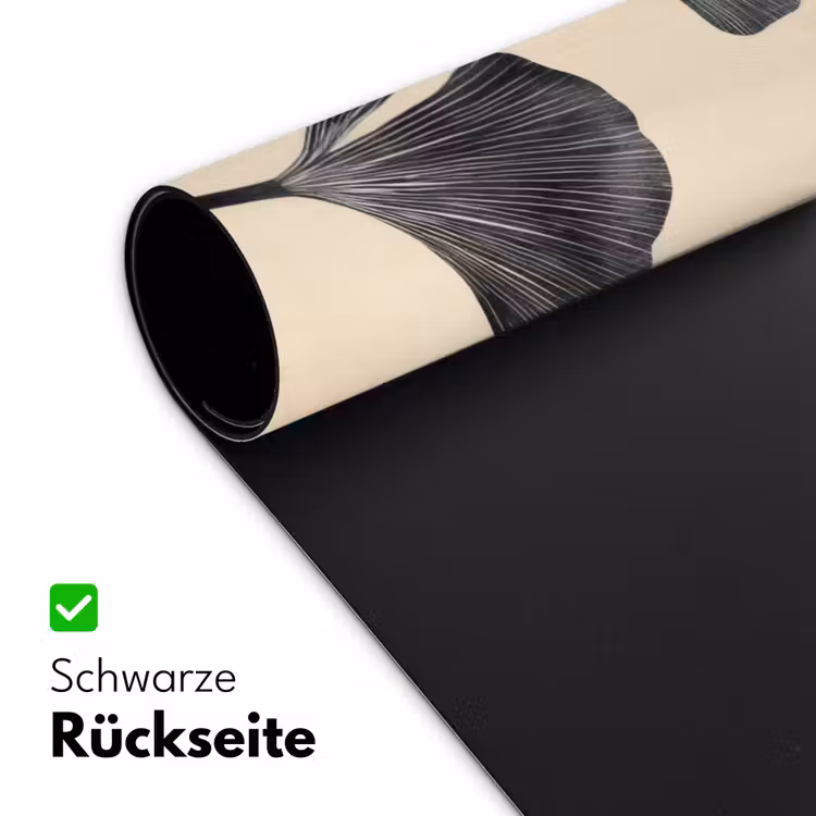 Bladeren - Minimalistisch - Zwart Muismat XXL klein -ysfeer2_duits