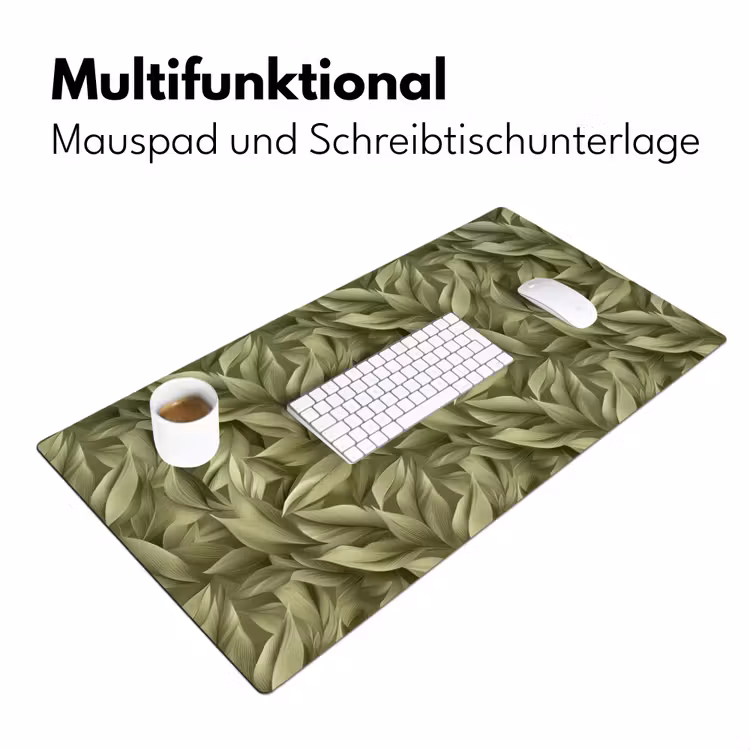 Bladeren - Modern - Groen Muismat XXL klein 681 -ysfeer4_duits