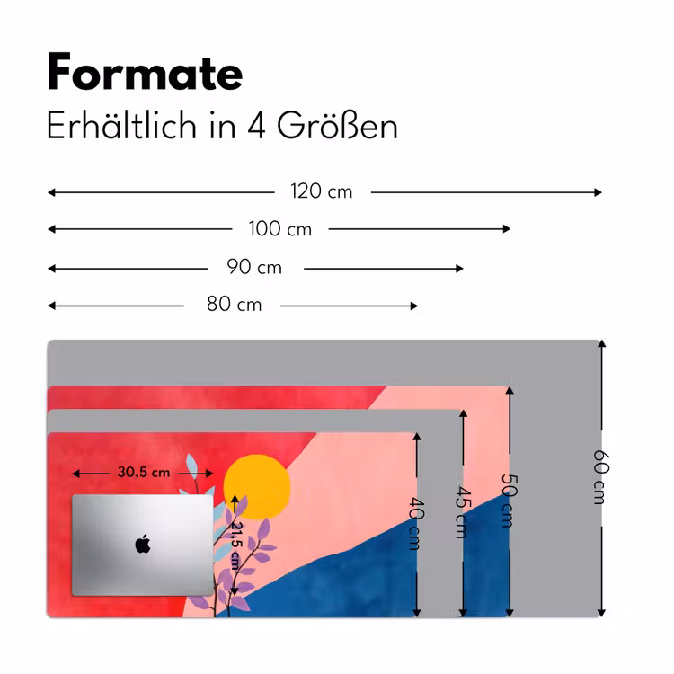 Bladeren - Zon - Abstracte vormen Muismat XXL klein -ysfeer5_duits