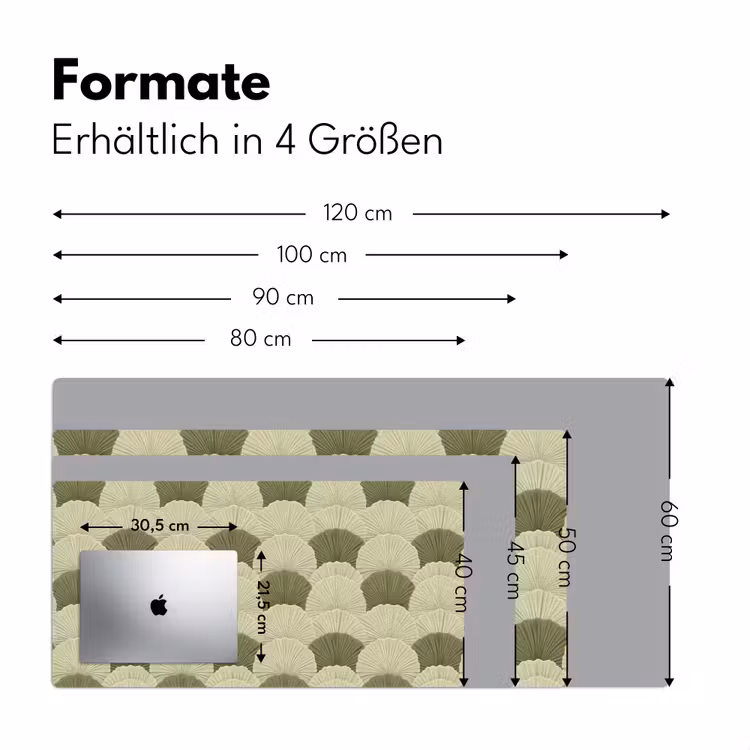Bladeren - Structuur - Groen Muismat XXL klein 681 -ysfeer5_duits