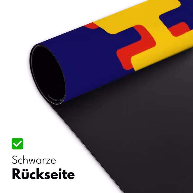 Blauw - Geel - OH - Schaduw Muismat XXL klein -ysfeer2_duits