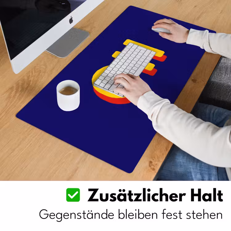 Blauw - Geel - OH - Schaduw Muismat XXL klein -ysfeer3_duits