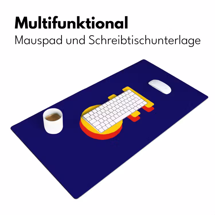 Blauw - Geel - OH - Schaduw Muismat XXL klein -ysfeer4_duits