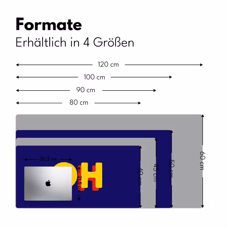 Blauw - Geel - OH - Schaduw Muismat XXL klein -ysfeer5_duits