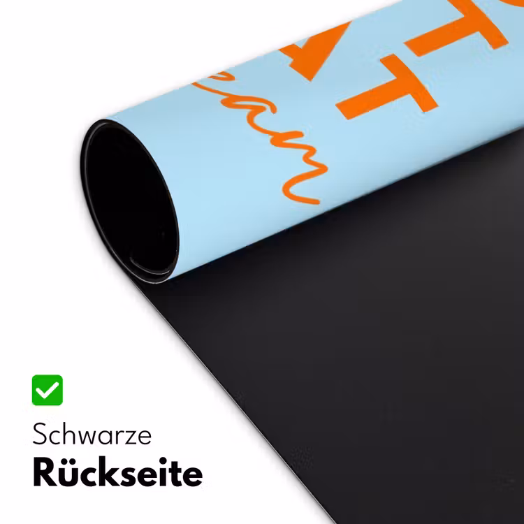 Blauw - Oranje - Tekst Muismat XXL klein -ysfeer2_duits