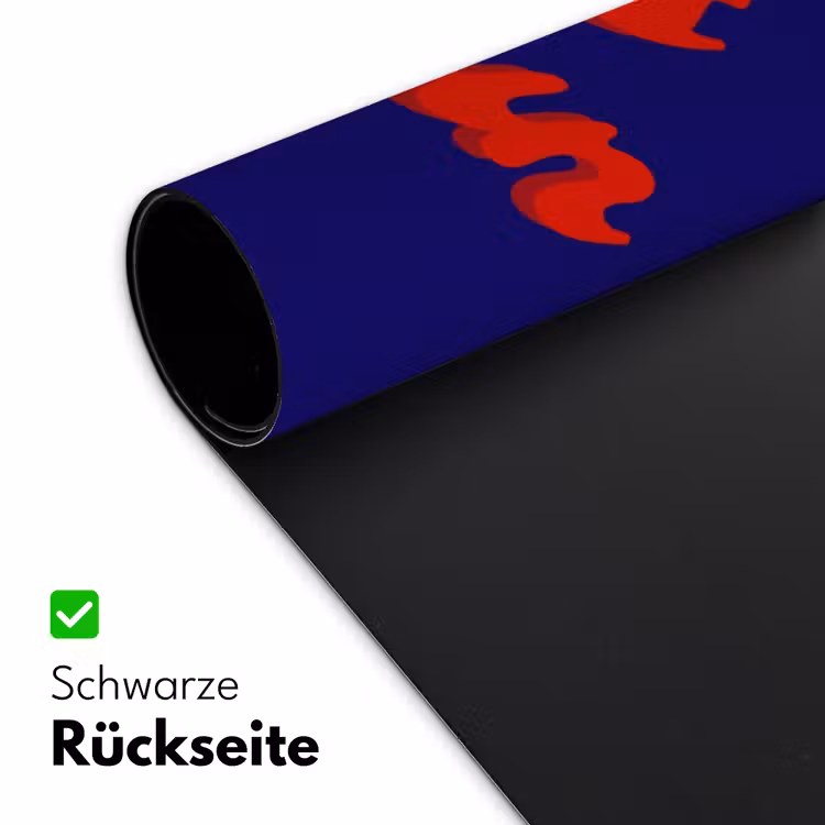 Blauw - Rood - Yes fun - 3D Muismat XXL klein -ysfeer2_duits