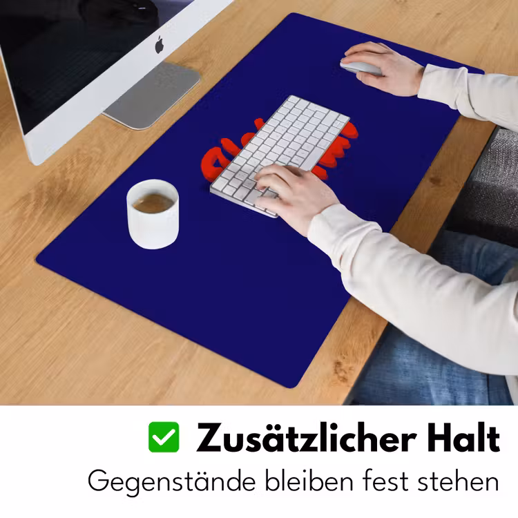 Blauw - Rood - Yes fun - 3D Muismat XXL klein -ysfeer3_duits