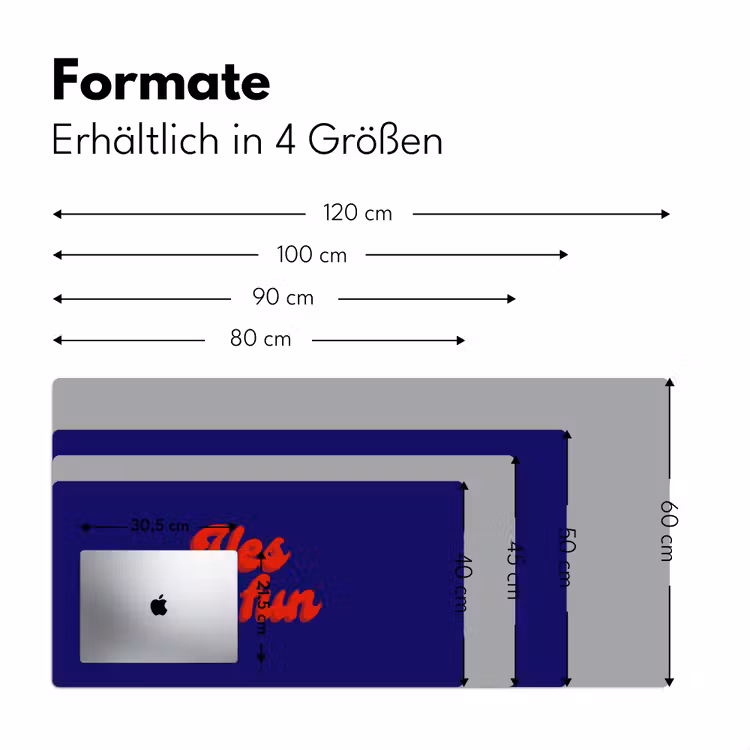 Blauw - Rood - Yes fun - 3D Muismat XXL klein -ysfeer5_duits