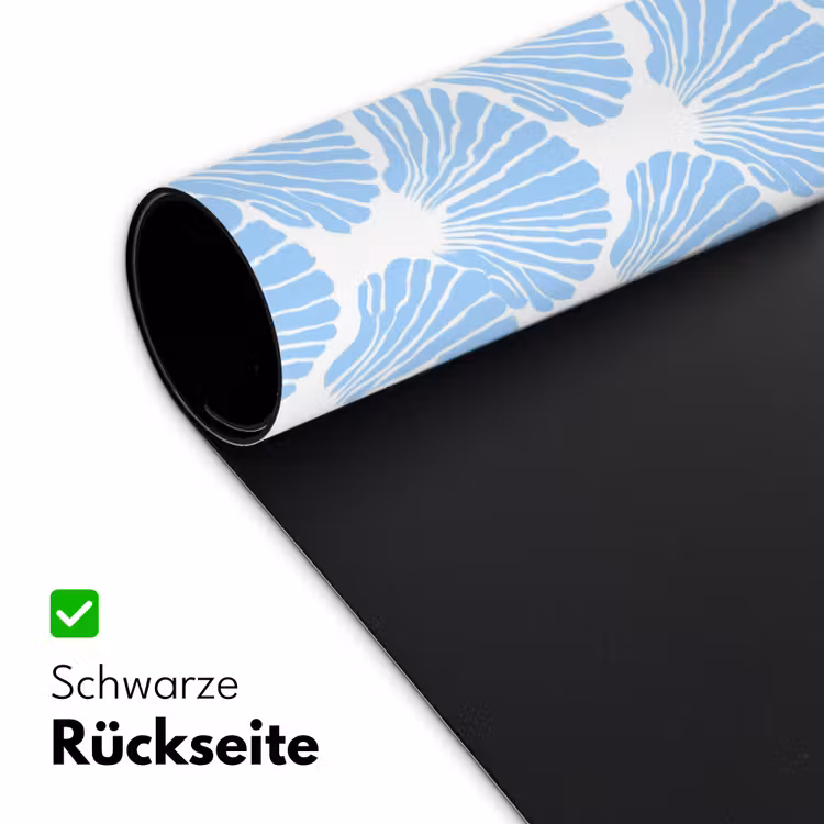 Blauw - Wit - Schelpen - Grafisch - Structuur Muismat XXL klein 681 -ysfeer2_duits