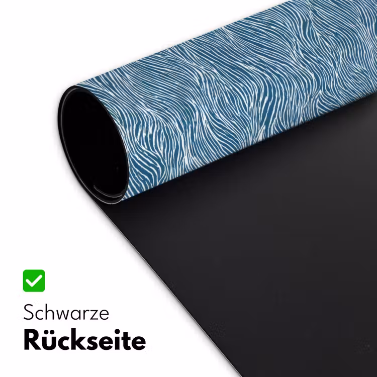 Blauw - Wit - Golven - Getekend - Textuur Muismat XXL klein 681 -ysfeer2_duits