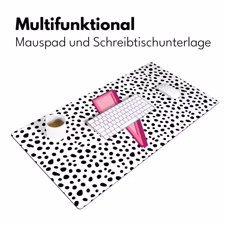 Bliksem - Roze - Stippen Muismat XXL klein -ysfeer4_duits