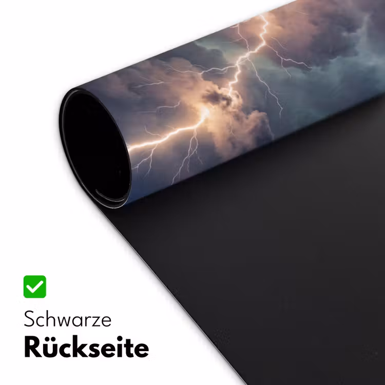 Bliksem - Storm - Natuur - Donker Muismat XXL klein -ysfeer2_duits