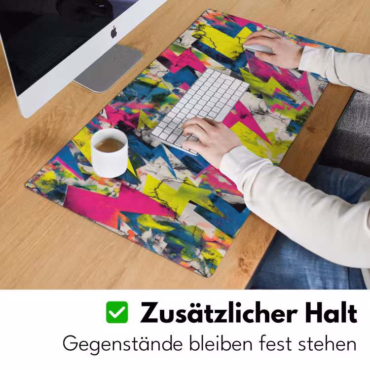 Bliksemschichten - Patroon - Marmer - Kleuren Muismat XXL klein -ysfeer3_duits