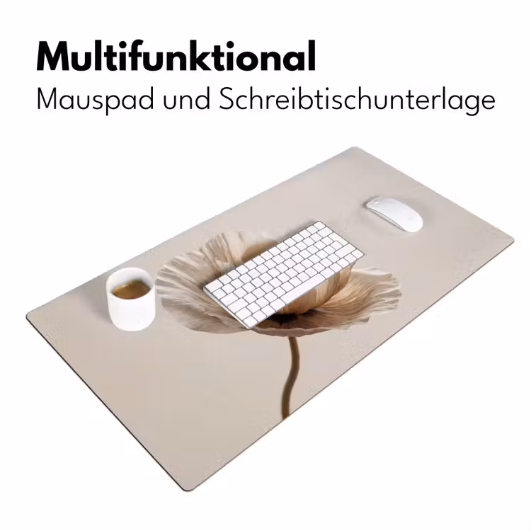 Bloem - Beige - Crème Muismat XXL klein -ysfeer4_duits