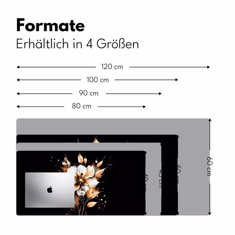 Bloem - Verf - Goud - Graffiti - Modern Muismat XXL klein -ysfeer5_duits