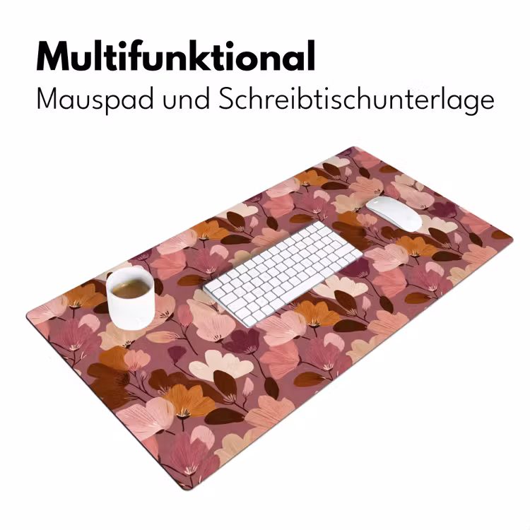 Bloem - Patroon - Roze Muismat XXL klein 681 -ysfeer4_duits