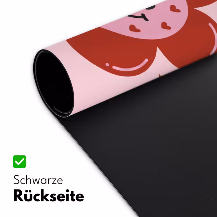 Bloem - Roze - Hartjes Muismat XXL klein -ysfeer2_duits