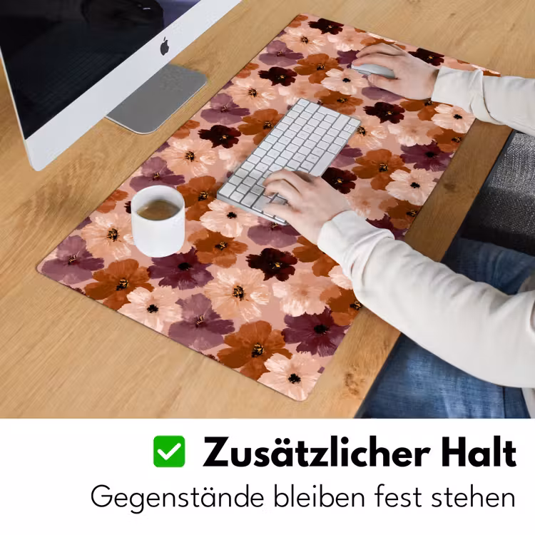 Bloemen - Abstract - Aardetinten Muismat XXL klein 681 -ysfeer3_duits